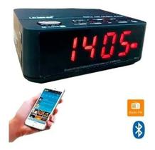 Rádio Relógio Despertador Digital Fm Bluetooth Lelong-674