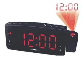 Radio Relógio Despertador Digital Fm Usb Projetor Hora LE-672
