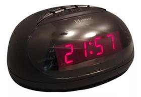 Rádio relógio despertador herweg bivolt 8112-034 preto