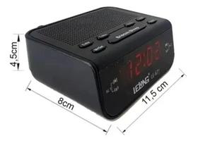 Radio Relógio Le 671 Alarme Duplo Am Fm Facil Uso Idoso