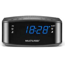 Radio Relógio Multilaser Digital Alarme Despertador 3W RMS Preto Sp288