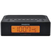 Rádio-relógio Sangean RCR-5 Digital AM/FM com alarme duplo preto Rádio-relógio Sangean RCR-5 Digital AM/FM com alarme duplo preto