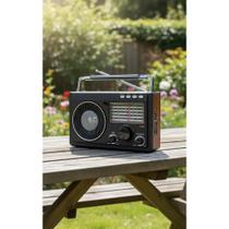 Rádio Retrô 11 Bandas AM/FM/SW Bluetooth 10W