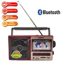 Rádio Retrô 11 Faixas Usb Sd Am Fm Bluetooth Potente LE604