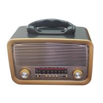 Rádio Retro A-3199 Vintage Am Fm Sw Usb Bluetooth Bateria Recarregável Aux Estilo Antigo Preto - Altomex