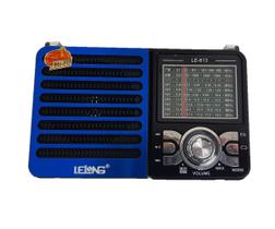 Radio retro antigo am fm sw usb sd tf lanterna bluetooth le long le-613 azul