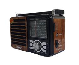 Radio retro antigo am fm sw usb sd tf lanterna bluetooth le long le-613 madeira