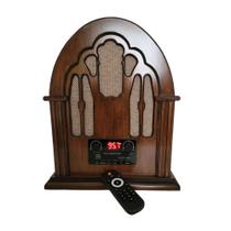 Rádio Retro Antigo Capelinha De Madeira Bluetooth Decoração Vintage - Avelar Criações