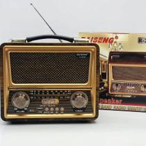 Rádio retrô antigo madeira am/fm bivolt pendrive bluetooth