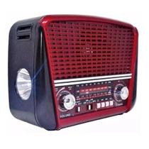 Radio Retro Bivolt Bluetooth Usb Recarregavel - Vermelho
