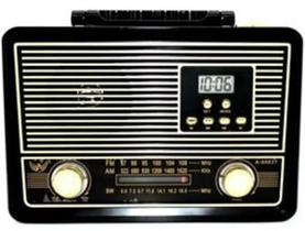 Radio Retro Bluetooh Altomex Ad-6083 Am Fm Usb Preto