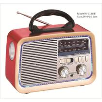 Radio Retro bluetooth ,entrada usb,microsd lanterna e sainda auxiliar AD-3199 COR:AD-3188 VERMELHO