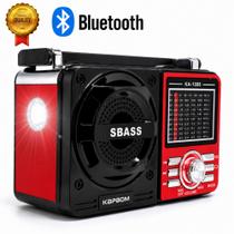 Radio Retro Bluetooth Lanterna Vintage AM FM Bateria Recarregavel Pilha Bivot Antena USB SD