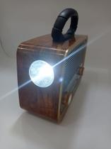 Radio Retro Caixa de som portátil, Bluetooth, recarregável c/ alça