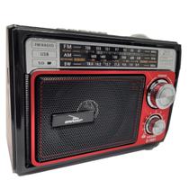 Rádio Retro Caixa De Som Vintage Com Alça Entrada USB, Auxiliar P2, Cartão De Memória D-1601