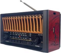 Rádio retro com bluetooth vintage AM/FM/MP3/USB KA-3183