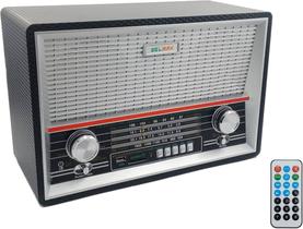 Rádio Retrô Com Controle Bluetooth Bt 2068 Livstar Preto Rádio Retrô Com Controle Bluetooth Bt 2068 Livstar Preto