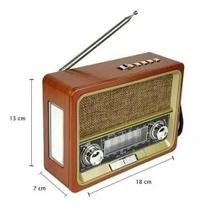 Rádio Retro Kts Vintage Fm Am Usb Sd Bluetooth Bateria Solar PGXB103