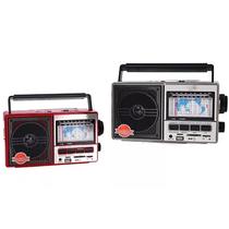 Radio Retrô Lelong Le-604 Am Fm Usb Cartao Sd Recarregável 11 Faixas Rádio Antigo