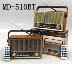 Rádio retrô modelo antigo madeira am/fm pendrive 110/220v