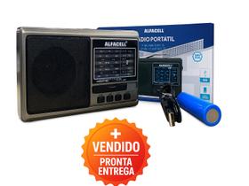 Radio Retro Portátil Recarregável Fm/ Am/ Sw1-6/ Usb e Cartão Alfacell Alta Qualidade