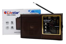 Radio Retro Recarregável AM FM Bluetooth Mp3 USB SD Diversas Faixas de Rádio