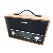 Radio Retrô Recarregavel Bivolt Com Controle Bluetooth/usb/fm/am/Cart CNN-2068BT - Preto - LIVSTAR