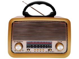 Rádio Retrô Recarregável Bluetooth Portátil Am Fm