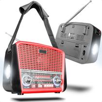 Rádio Retrô Recarregável com Bluetooth USB SD AM e FM e Alto Falante 3W Bivolt Portátil Rádio Retrô Recarregável com Bluetooth USB SD AM e FM e Alto Falante 3W Bivolt Portátil