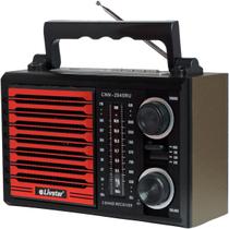 Rádio Retrô Recarregável Portátil AM / FM / USB / Cartão SD Livstar CNN 2845RU