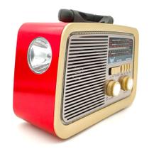 Rádio Retro Vintage 3188 Am Fm Sw Usb Aux Bluetooth Bateria Recarregável Madeira Estilo Antigo - Altomex/Kapbom
