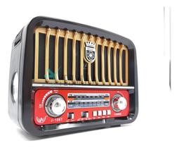 Radio Retro Vintage Am Fm Sd Usb Reca Altomex J108 Mp3