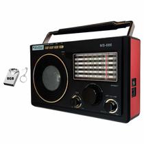 Rádio Retro Vintage Am Fm Sw Usb Aux Bluetooth Bateria Madeira Estilo Antigo Pendrive 8Gb Metal Musicas Mp3 Com Chaveiro