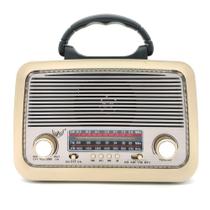 Rádio Retro Vintage Am Fm Sw Usb Bluetooth Bateria Recarregavel Aux Estilo Antigo Madeira - Altomex