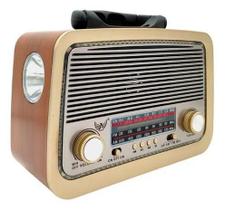 Rádio Retro Vintage Am Fm Sw Usb Bluetooth Bateria Recarregavel Aux Sd - Estilo Antigo