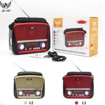 Radio Retro Vintage Am Fm Usb Sd Bluetooth Recarregavel - Lehmox
