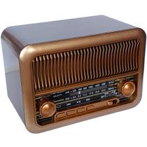 Rádio Retro Vintage Antigo Am Fm Sd Usb Mp3 Bivolt Bluetooth