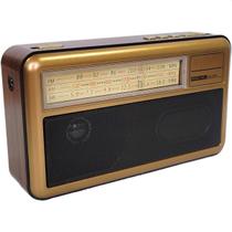 Rádio Retro Vintage Antigo Bluetooth Am Fm Sd Usb Mp3 Com Painel Solar - Kapbom