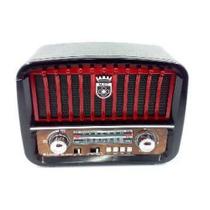 Radio Retro Vintage Bluetooth Am/ Fm USB/ SD/ Bivolt Vermelho - Ecopower