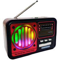 Rádio Retro Vintage Bluetooth Antigo Am Fm Sd Mp3 Led Mini