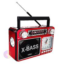 Rádio Retrô Vintagê com Relógio Recarregável USB com entrada p/ Pen Drive e Bluetooth Rádio Retrô Vintagê com Relógio Recarregável USB com entrada p/ Pen Drive e Bluetooth