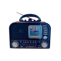 Rádio Retrô Vintage FM/AM USB Bivolt Bluetooth com Relógio