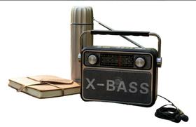 Rádio Retro Vintage XBASS AM, FM, SW, USB, Cartão TF, AUX e Bluetooth 5.0, Portátil Bateria recarregável ou Pilhas. - ALFACELL
