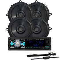 Rádio Roadstar Rs2714br + 4 Alto Falantes 5 Bomber + Antena Rádio Roadstar Rs2714br + 4 Alto Falantes 5 Bomber + Antena