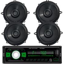 Rádio Roadstar Rs2724 24v + 4 Alto Falantes 5 Bomber 200w