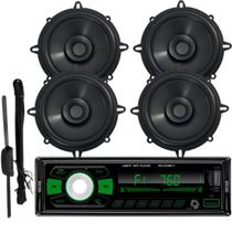 Rádio Roadstar Rs2724 24v + 4 Sons 5 Bomber 200w + Antena Rádio Roadstar Rs2724 24v + 4 Sons 5 Bomber 200w + Antena