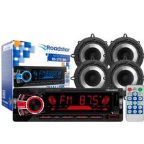 Rádio Roadstar RS2751 BT/2 USB/SD/FM/Auxiliar + 4 Alto Falantes 5 Bomber 200w