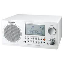 Radio Sangean WR-2WH AM/FM-RBDS Armário de madeira branco