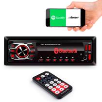 Rádio Som Automotivo Mp3 1 Din Bluetooth 2 USB Rca Auxiliar Carro Universal