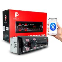 Rádio Som Automotivo Mp3 Player 1 Din Bluetooth 2 USB Leitor e Carregardor USB Rca Auxiliar Carro Universal